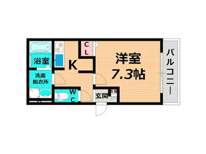 リトレ徳庵(1K/3階)の間取り写真