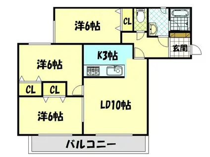 PANDA 1973(3LDK/3階)の間取り写真
