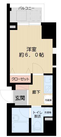 レジディア文京本郷II(1K/4階)の間取り写真