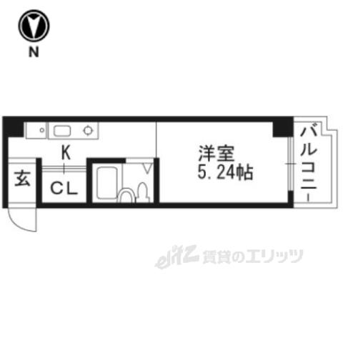 サンシティ烏丸(ワンルーム/7階)の間取り写真