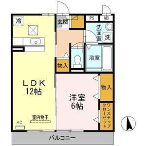 オークビレッジ名城(1LDK/2階)の間取り写真