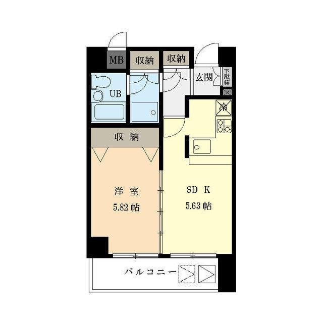 グランデュール峯(2K/3階)の間取り写真