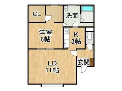 PETIE・ROYAL(1LDK/3階)の間取り写真