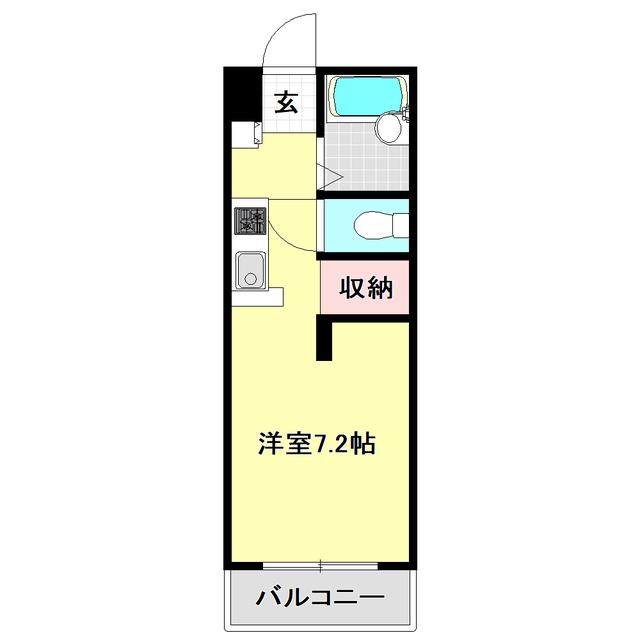 エクセル21(ワンルーム/2階)の間取り写真
