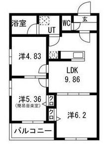 エス.フィールド奏(3LDK/4階)の間取り写真