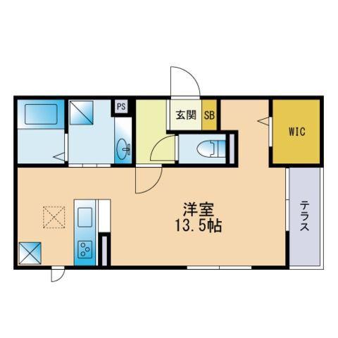 AVENUE263(ワンルーム/1階)の間取り写真