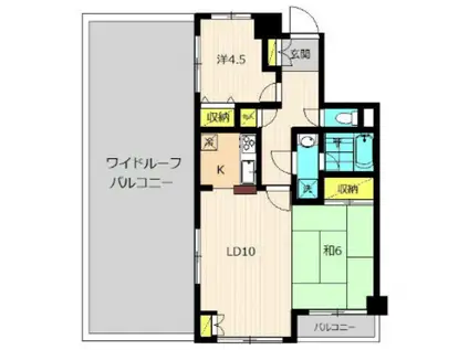 シャルマンコーポ志村3丁目(2LDK/5階)の間取り写真