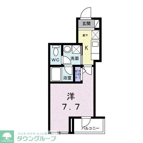 ライズ脇田町 A館(1K/3階)の間取り写真