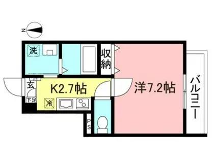 エトワール10(1K/2階)の間取り写真