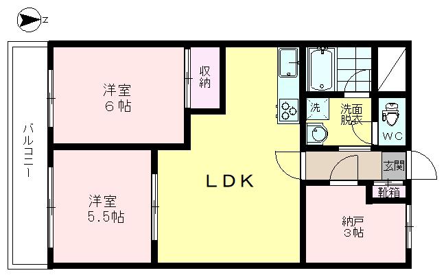 アソルティ上板橋(2SLDK/5階)の間取り写真