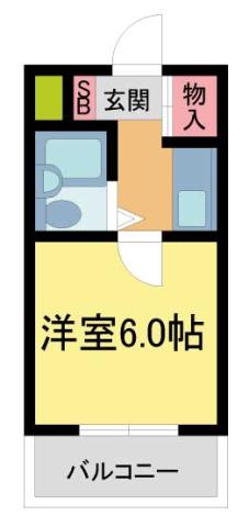 セントナルオ(ワンルーム/3階)の間取り写真