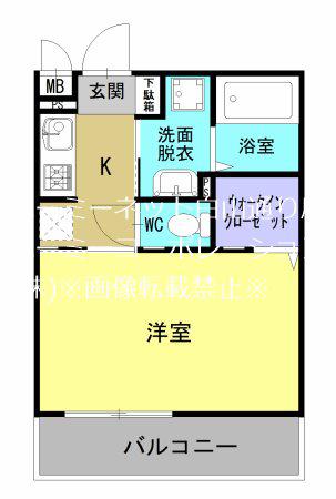 SUPERIORE(1K/5階)の間取り写真