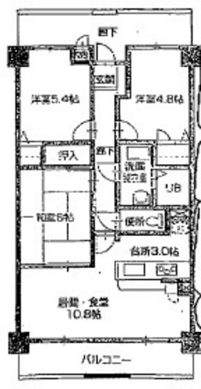 SD清水(3LDK/3階)の間取り写真