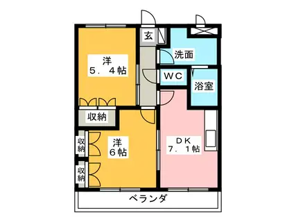 グレイス.NA(2DK/2階)の間取り写真