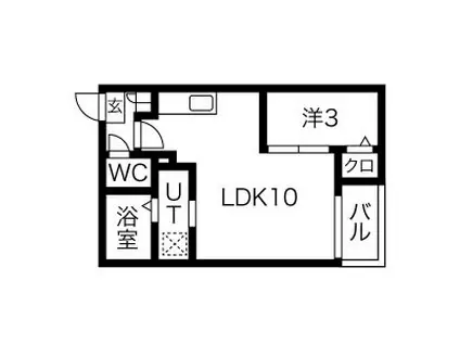 WARREN SHOUHOUII(1LDK/1階)の間取り写真