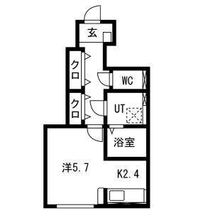 LIEN鶴岡A(ワンルーム/1階)の間取り写真