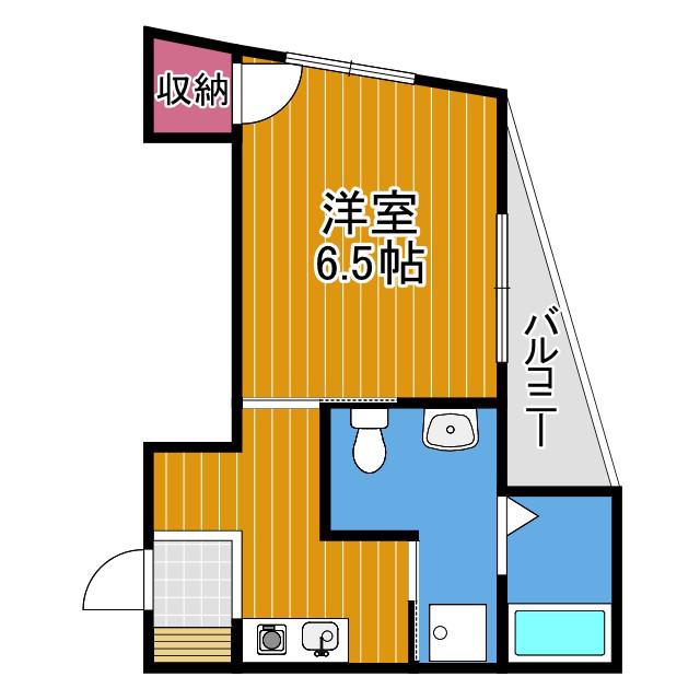 原田ビル(1K/4階)の間取り写真
