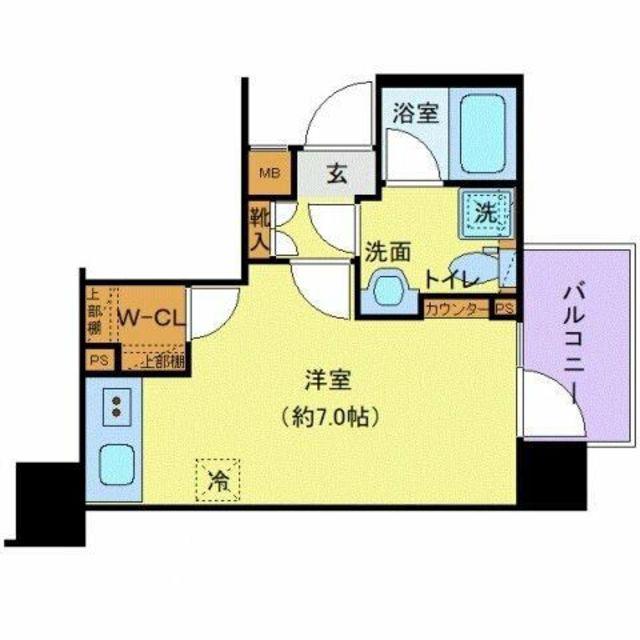 クレヴィスタ四ツ木(ワンルーム/5階)の間取り写真