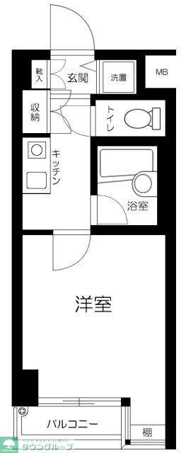 ティアラ目白AVENUE(1K/2階)の間取り写真