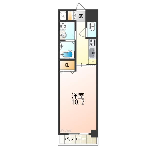 TKアンバーコート深井(1K/5階)の間取り写真