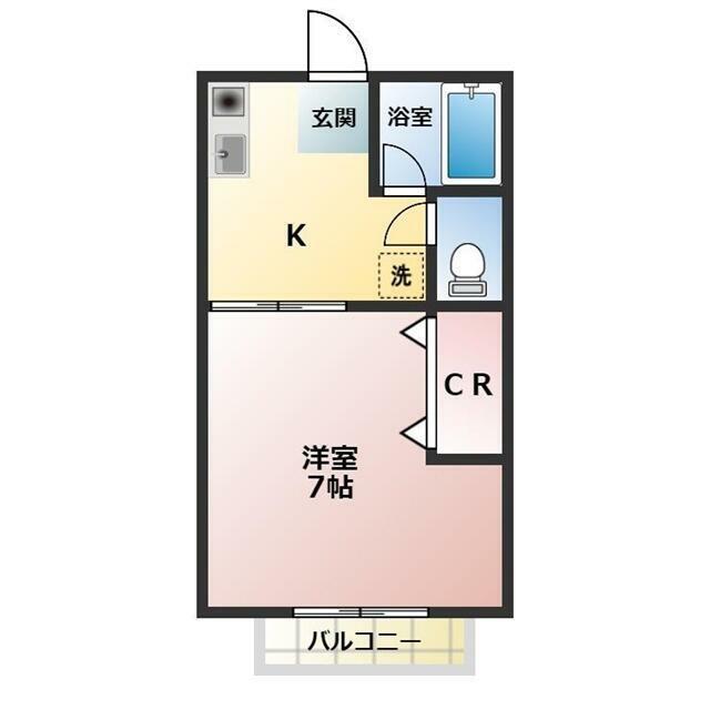 ザイライハウス(1K/1階)の間取り写真