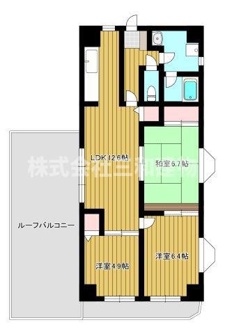 ハイム川口(3LDK/5階)の間取り写真