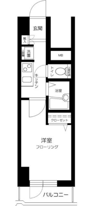 ステージファースト恵比寿(1K/3階)の間取り写真