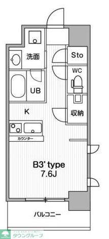 JMF RESIDENCE 町田(ワンルーム/1階)の間取り写真