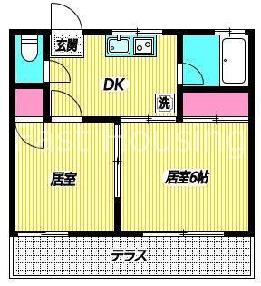山手ハイツ(2K/2階)の間取り写真