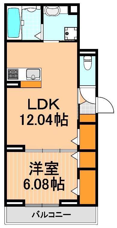 アヴァンス千住緑町(1LDK/2階)の間取り写真