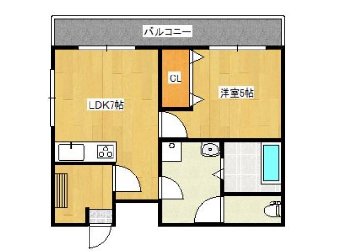 ラフィネ(1LDK/1階)の間取り写真