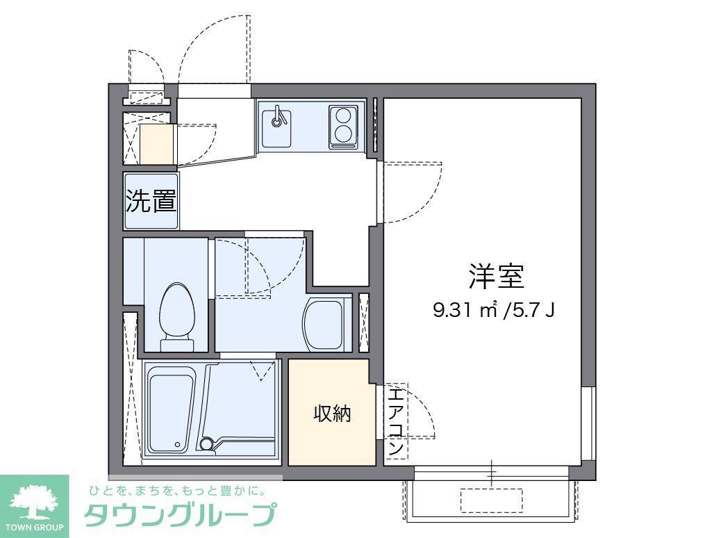 クレイノTAKIZAWA(1K/2階)の間取り写真