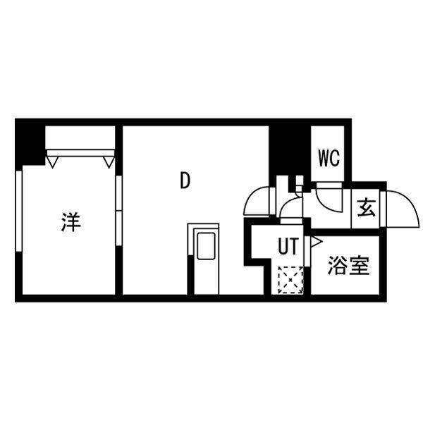 E-HORIZON山鼻(1LDK/6階)の間取り写真