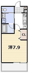 ALEGRIA瀬田(1K/3階)の間取り写真