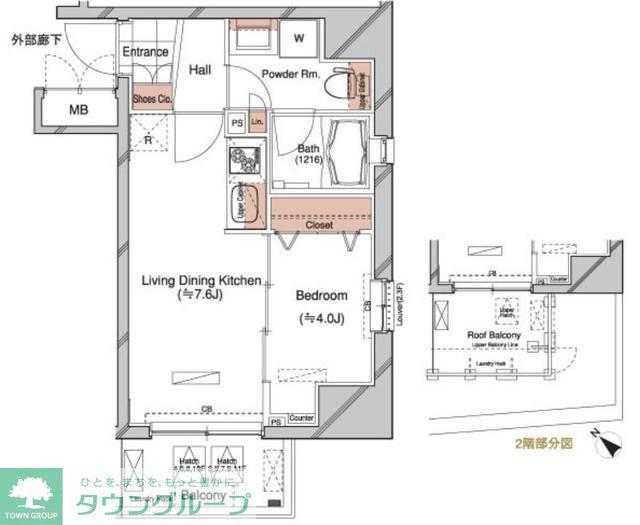レジデンシャルスター武蔵小山(1LDK/3階)の間取り写真