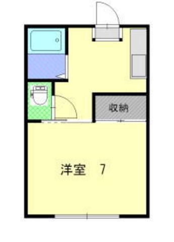 フォーブル山岡(1K/1階)の間取り写真