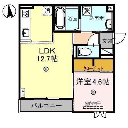 LA MAISON CHICO RICH(1LDK/3階)の間取り写真