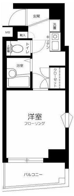 フォルトゥナ新中野(1K/10階)の間取り写真