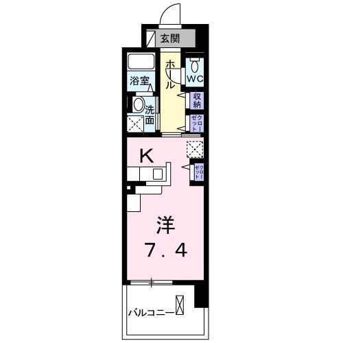 プレッソ S.R.W(ワンルーム/1階)の間取り写真