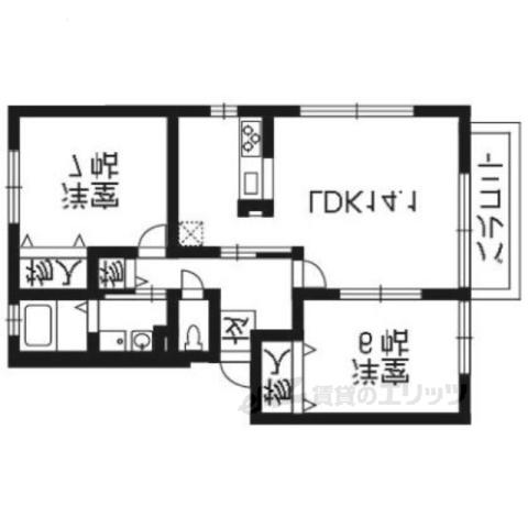 ベルコリーヌ(2LDK/2階)の間取り写真