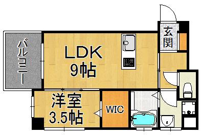 KS COURT西宮北口(1LDK/2階)の間取り写真
