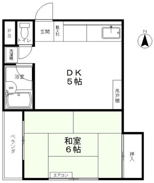 タナカマンション(1DK/3階)の間取り写真