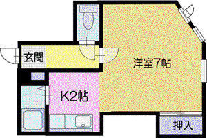 TS21ビル(ワンルーム/3階)の間取り写真