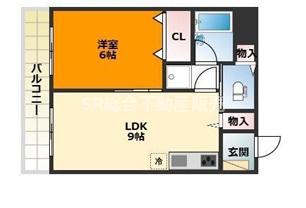 ファースト小阪(1LDK/3階)の間取り写真
