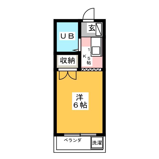 パステルハウス(1K/2階)の間取り写真