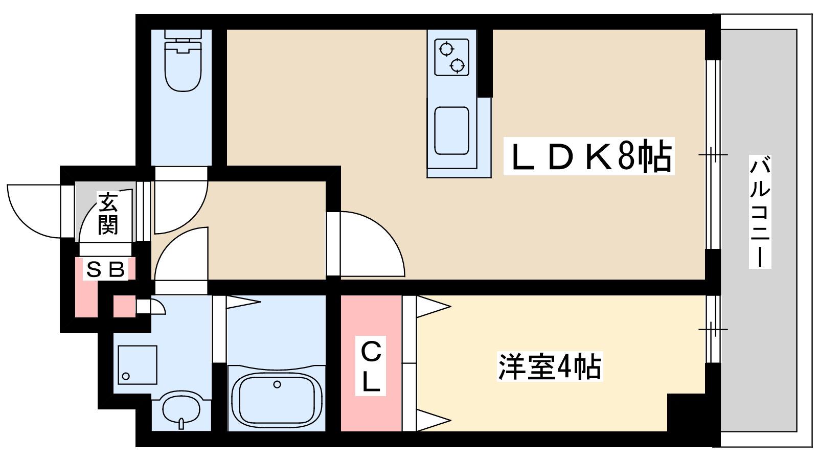 プレサンス塚本ベラビィ(1LDK/11階)の間取り写真