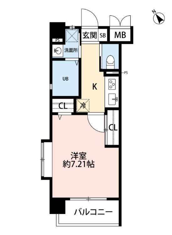 アミュゼ西小倉(1K/6階)の間取り写真