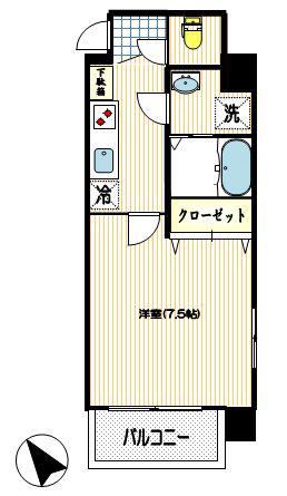 LETOILE(1K/2階)の間取り写真
