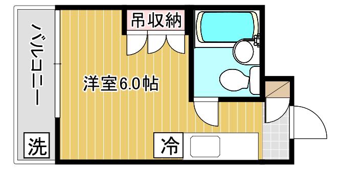 メゾンドエバン(ワンルーム/3階)の間取り写真
