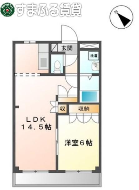 ディアコーポSUZUKI(1LDK/1階)の間取り写真